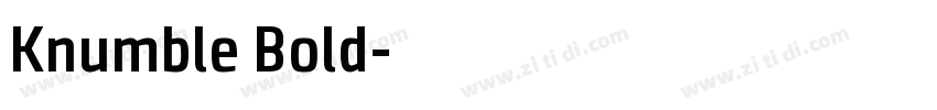 Knumble Bold字体转换